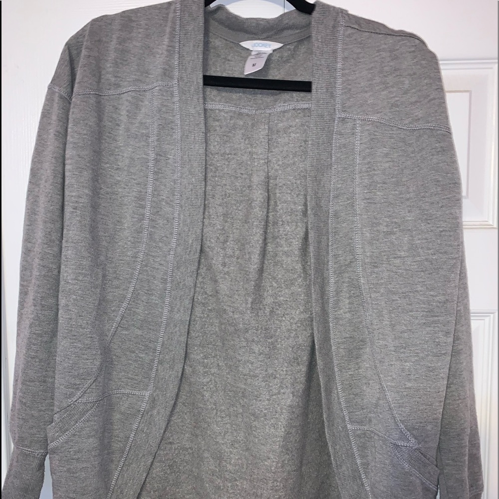 grey sporty cardigan